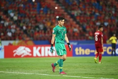 Bùi Tiến Dũng mắc sai lầm trong trận thua của U23 Việt Nam. (Ảnh: Vietnam+)