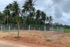 Khu vực đất của bà Trương Thị Thanh lấn chiếm xây dựng nhà trái phép sau khi bị cưỡng chế. (Ảnh: Phạm Kha/TTXVN)