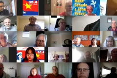 Hội thảo trực tuyến "45 năm thống nhất đất nước” dưới góc nhìn của bạn bè Canada". (Ảnh: TTXVN)