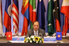 Thứ trưởng Bộ Ngoại giao Nguyễn Quốc Dũng chủ trì cuộc họp. (Ảnh: Văn Điệp/TTXVN)