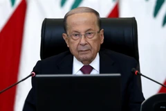 Tổng thống Liban Michel Aoun phát biểu tại Baabda, Liban. (Ảnh: AFP/TTXVN)