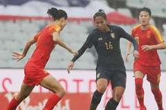 Tuyển nữ Thái Lan (áo xanh) để thua 2 trận liên tiếp. (Nguồn: AFC)