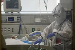 Bệnh nhân nhiễm COVID-19 được điều trị tại bệnh viện ở Daegu, Hàn Quốc. (Ảnh: THX/TTXVN)