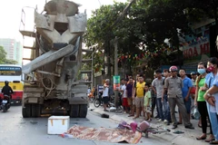 Hiện trường vụ tại nạn. (Ảnh: Doãn Đức/Vietnam+)