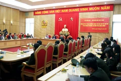 Lễ tổng kết và trao giải báo chí về chủ đề “Vì An ninh Tổ quốc và bình yên cuộc sống” 2013 – 2015. (Ảnh: Doãn Đức/Vietnam+)