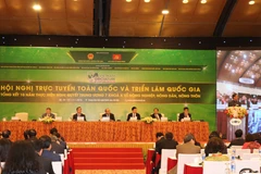 Hội nghị trực tuyến toàn quốc và triển lãm quốc gia. Tổng kết 10 năm thực hiện Nghị quyết Trung ương 7 Khóa X về nông nghiệp, nông dân, nông thôn,” ngày 27/11. (Ảnh: PV/Vietnam+)