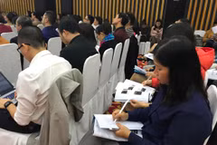 Hội thảo cuối kỳ Dự án “Hỗ trợ Đào tạo chuyên gia năng suất nhằm cải thiện môi trường làm việc và nâng cao mức độ thỏa mãn của người lao động,” ngày 14/3. (Ảnh: PV/Vietnam+)