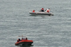 Chiến dịch tìm kiếm cứu hộ trên Biển Đen ngày 25/12. (Nguồn: THX/TTXVN)