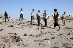 Hiện trường một vụ đánh bom liều chết tại Yemen. (Nguồn: AFP/TTXVN)