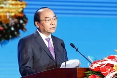 Thủ tướng Nguyễn Xuân Phúc phát biểu tại Lễ kỷ niệm. (Ảnh:Thống Nhất/TTXVN)