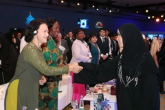 Chủ tịch Quốc hội Nguyễn Thị Kim Ngân dự Lễ bế mạc Hội nghị Thượng đỉnh các Nữ Chủ tịch Quốc hội thế giới lần thứ 11. (Ảnh: Trọng Đức/TTXVN)