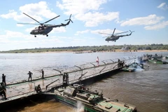 Binh sỹ Nga tham gia cuộc Tập trận quốc tế 2016 tại thị trấn Murom, Nga ngày 6/8. (Nguồn: EPA/TTXVN)