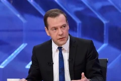 Thủ tướng Nga Dmitry Medvedev. (Nguồn: EPA/TTXVN)