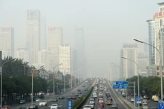 Ôtô di chuyển trên đường phố Bắc Kinh, Trung Quốc ngày 26/12/2015. (Nguồn: THX/TTXVN)