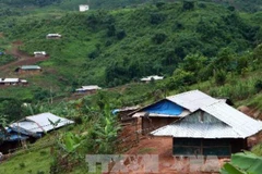 Cấp đất ở, sản xuất cho đồng bào Điện Biên (Ảnh: TTXVN)