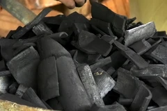 Than tre hoạt tính mới sản xuất. (Ảnh: Nguyễn Nam/TTXVN)