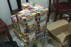 Tang vật vụ vận chuyển pháo lậu. (Ảnh: Đậu Tất Thành/Vietnam+)