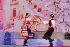 Một tiết mục nghệ thuật đặc sắc của Hungary được biểu diễn tại lễ khai mạc. (Ảnh: Ánh Tuyết/TTXVN)