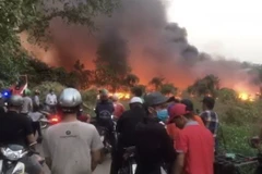 Hiện trường vụ cháy. (Ảnh: TTXVN)