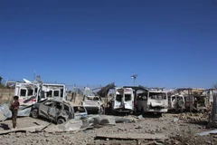 Hiện trường một vụ đánh bom ở Afghanistan. (Ảnh: THX/TTXVN)