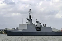 Tàu khu trục Courbet của Pháp. (Ảnh: AFP/TTXVN)