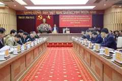 Ông Trần Cẩm Tú, Bí thư Trung ương Đảng, Chủ nhiệm Ủy ban Kiểm tra Trung ương phát biểu tại buổi làm việc. (Ảnh: Nguyễn Trọng Lịch/TTXVN)