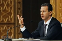 Tổng thống Syria Bashar al-Assad phát biểu trong một cuộc họp tại Damascus. (Ảnh: AFP/TTXVN)