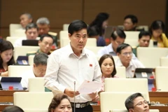 Đại biểu Quốc hội tỉnh Quảng Nam Nguyễn Quang Dũng phát biểu. (Ảnh: Văn Điệp/TTXVN)