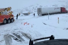 Tuyết rơi dày ở Mỹ. (Nguồn: Los Angeles Times)