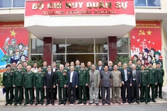 Trung tướng Đặng Kinh tại buổi gặp mặt các thế hệ thủ trưởng bộ chỉ huy qua các thời kỳ. (Ảnh: Tống Trọng/TTXVN)