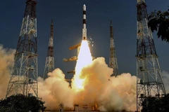 Một vụ phóng vệ tinh của Ấn Độ. (Ảnh minh họa. Nguồn: thehindu)