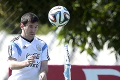 Messi và Aguero trình diễn kỹ thuật siêu việt trong buổi tập
