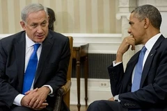 Tổng thống Mỹ Barack Obama và Thủ tướng Israel Benjamin Netanyahu (Nguồn: AFP). 