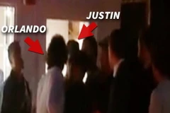 Tài tử Orlando Bloom "tung chưởng" vào mặt Justin Bieber