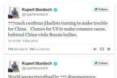 Thông điệp trên Twitter của Rupert Murdoch (Nguồn: Twitter)