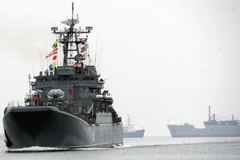 Tàu chiến Nga tại Sevastopol hôm 7/3 (Nguồn: AFP)