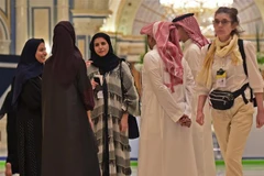 Phụ nữ Saudi Arabia tham dự một sự kiện ở thủ đô Riyadh ngày 31/10/2019. (Ảnh: AFP/ TTXVN)