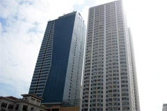 Toàn cảnh Tổ hợp khách sạn Mường Thanh và căn hộ cao cấp Sơn Trà. (Ảnh: Văn Dũng/TTXVN)