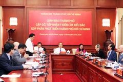 Quang cảnh buổi gặp mặt. (Ảnh: Xuân Khu/TTXVN)