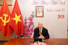 Tổng Bí thư, Chủ tịch nước Nguyễn Phú Trọng điện đàm với Tổng Bí thư, Chủ tịch nước Trung Quốc Tập Cận Bình. (Ảnh: Trí Dũng/TTXVN)
