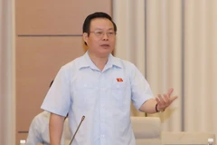Chủ nhiệm Ủy ban Tài chính-Ngân sách của Quốc hội Phùng Quốc Hiển phát biểu ý kiến. (Ảnh: Phương Hoa/TTXVN)
