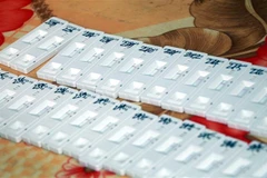 Mẫu sàng lọc COVID-19 của người dân phường Vị Hoàng, thành phố Nam Định (tỉnh Nam Định). (Ảnh: Văn Đạt/TTXVN)