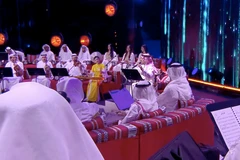 Đàn bầu Việt Nam tại buổi trình diễn. (Nguồn: VIetnam+)