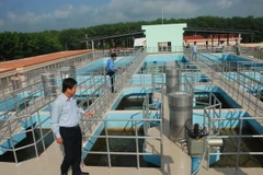 Hệ thống xử lý nước hiện đại với công suất 20.000 m3/ngày đêm. (Ảnh: Nguyễn Văn Việt/TTXVN)