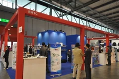 Gian hàng Việt Nam tại EICMA 2015. (Ảnh: Đức Hòa/Vietnam+)