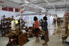 Gian hàng của Việt Nam tại Hội chợ. (Ảnh: Phạm Kiên/Vietnam+)