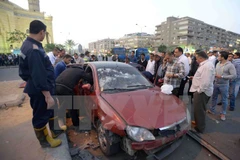 Hiện trường một vụ đánh bom tại Ai Cập. (Nguồn: THX/TTXVN)