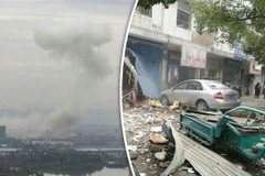 Hiện trường vụ nổ. (Nguồn: Twitter)