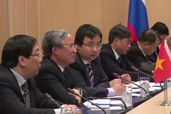 Đoàn đại biểu Đảng Cộng sản Việt Nam do ông Trần Quốc Vượng dẫn đầu. (Ảnh: Dương Trí/TTXVN)