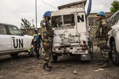 Binh sỹ gìn giữ hòa bình của Liên hợp quốc tuần tra tại Goma, Cộng hòa Dân chủ Congo. (Nguồn: AFP/TTXVN)